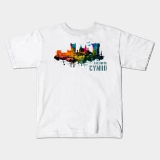 Cardiff Caerdydd Castles Kids T-Shirt